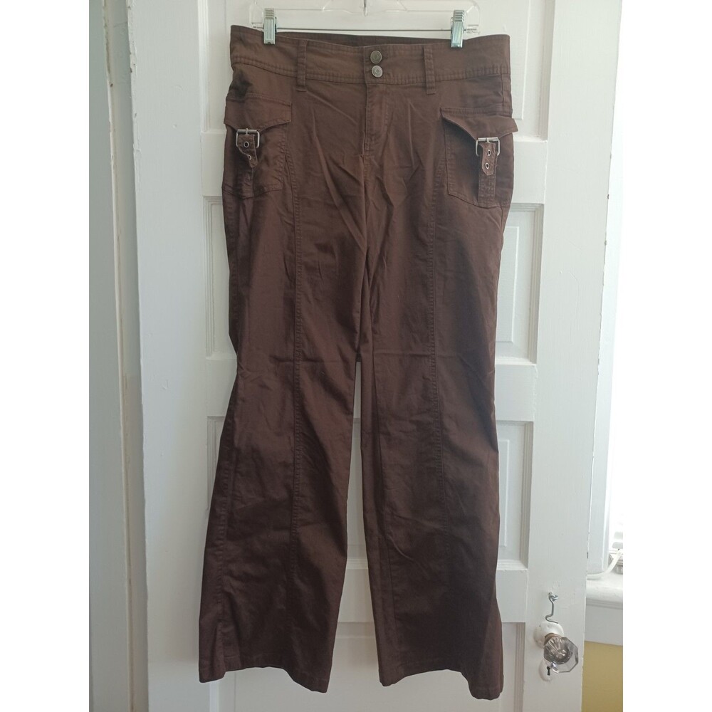 Wild Fable brown cargo utility pants M flare leg grunge gorpcore Y2K boho skater
